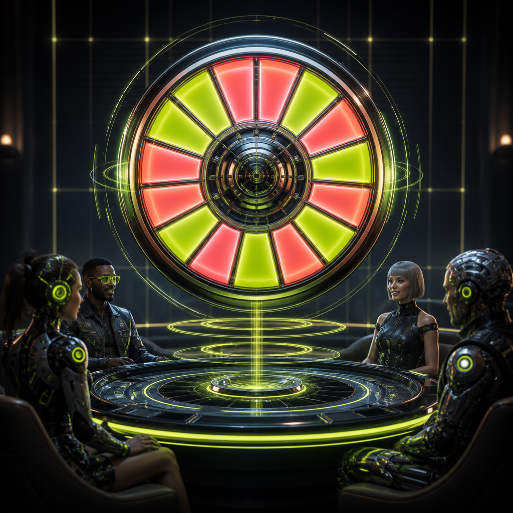 Aether Wheel social wheel lounge artwork